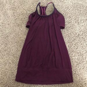 Maroon lulu lemon tank with attached bra